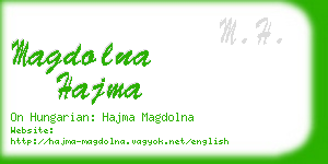 magdolna hajma business card